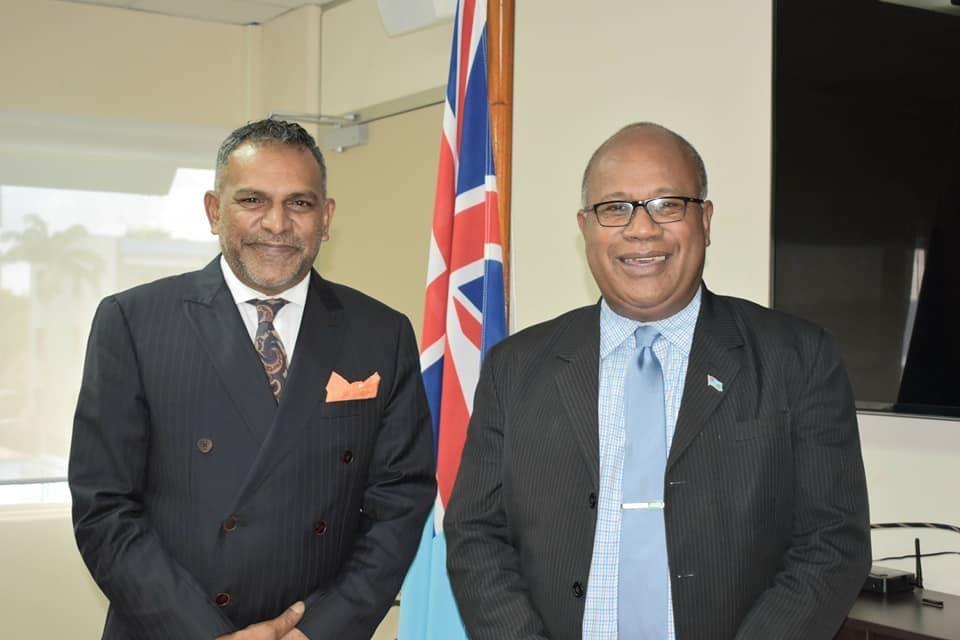 The Honourable Minister for Commerce, Trade, Tourism and Transport had productive discussions with the Fijian Ambassador to the United States and Canada, H.E. Amena Yauvoli, during a meeting.